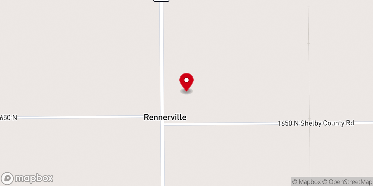 Map showing location of First United Methodist Church of Shelbyville Illinois