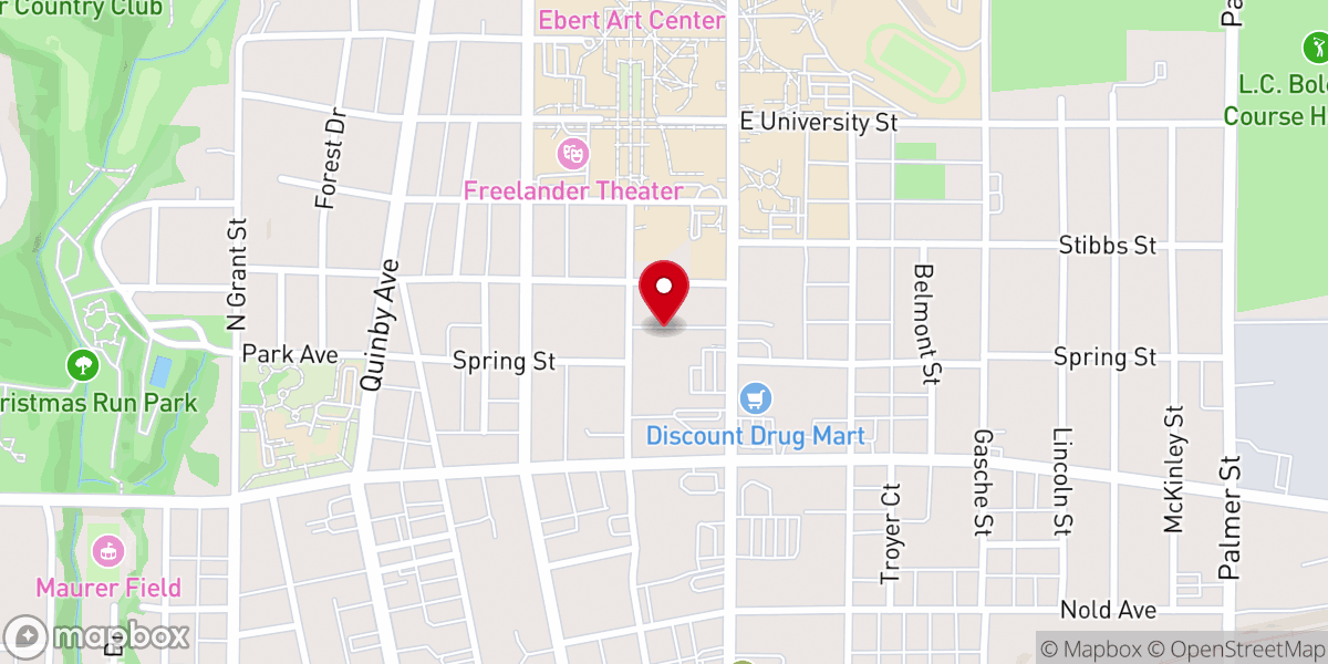 Map showing location of Wedding Chapel Wooster