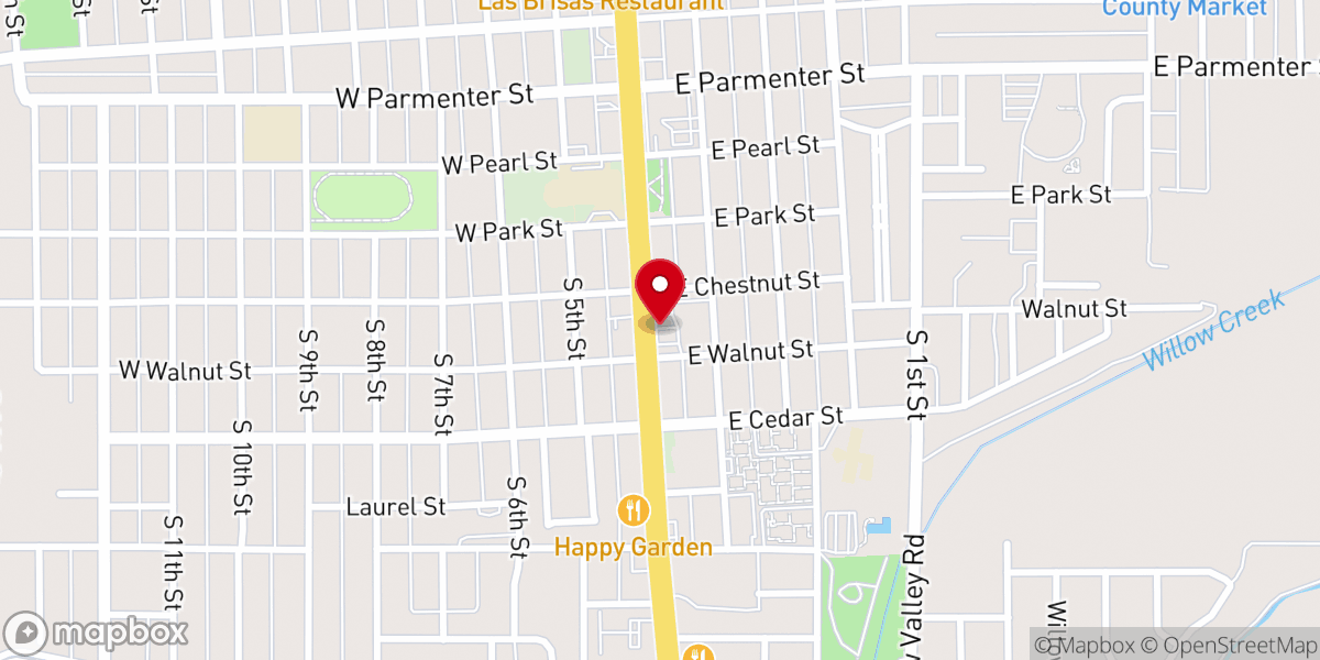 Map showing location of Lamar Christian Church