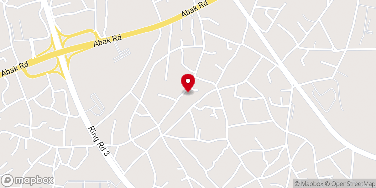 Map showing location of Winners Chapel Ikot Okubo Offot