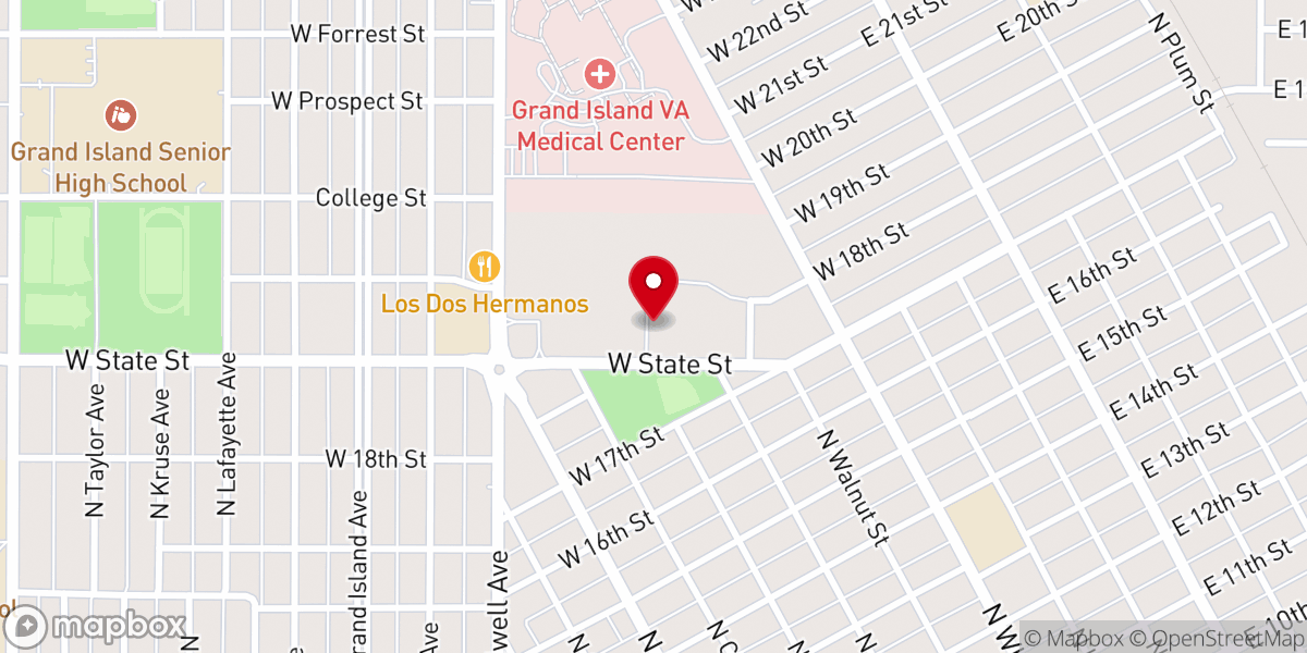 Map showing location of Blessed Sacrament Catholic Church