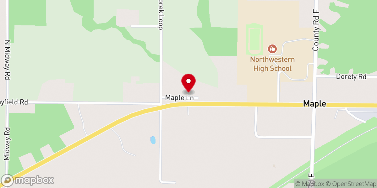 Map showing location of Maple Community Center