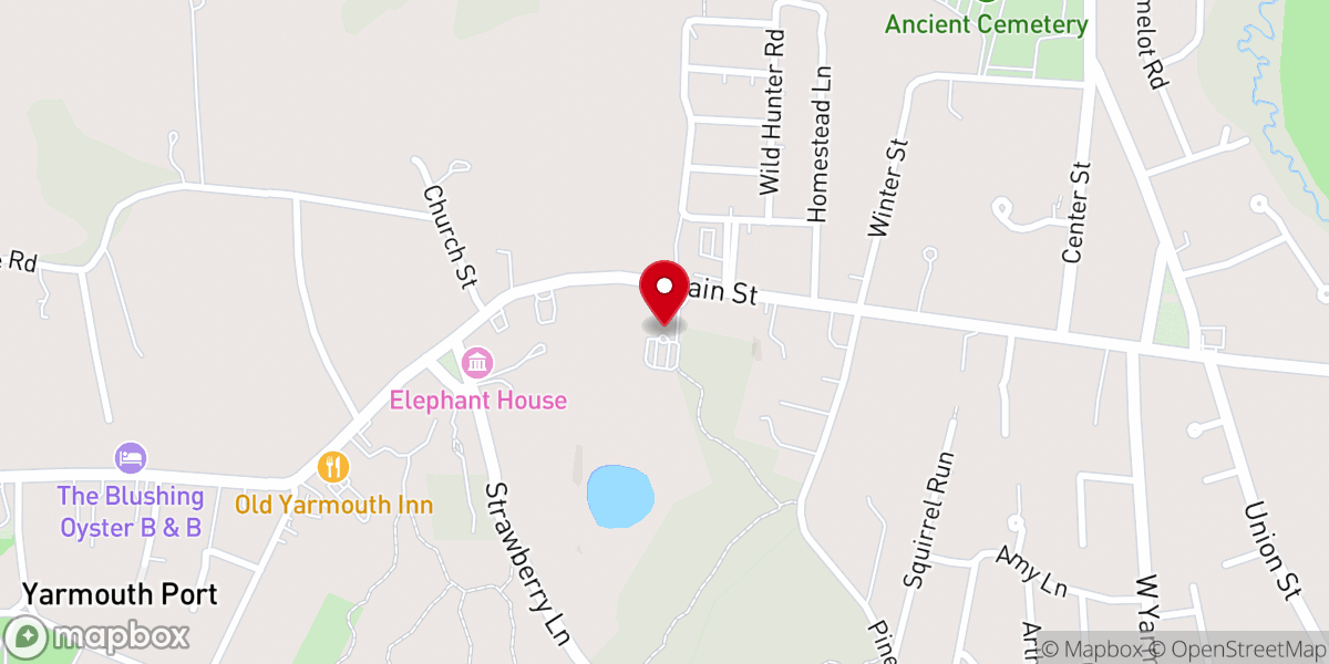 Map showing location of First Congregational Church
