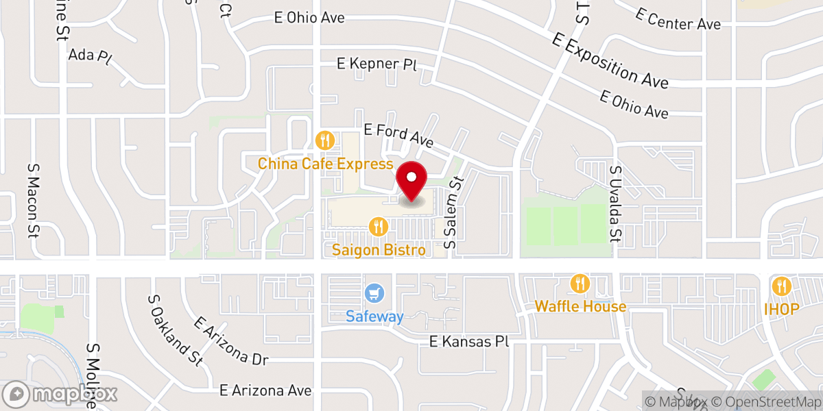 Map showing location of Crosswind Community Church of Denver