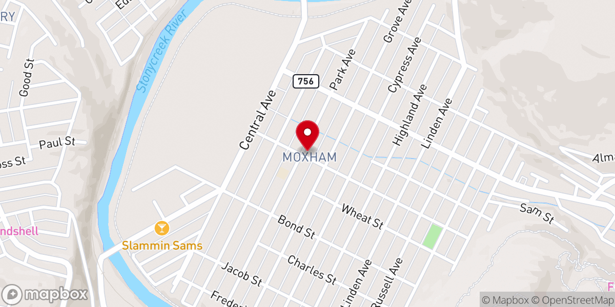 Map showing location of Wesley United Methodist Church