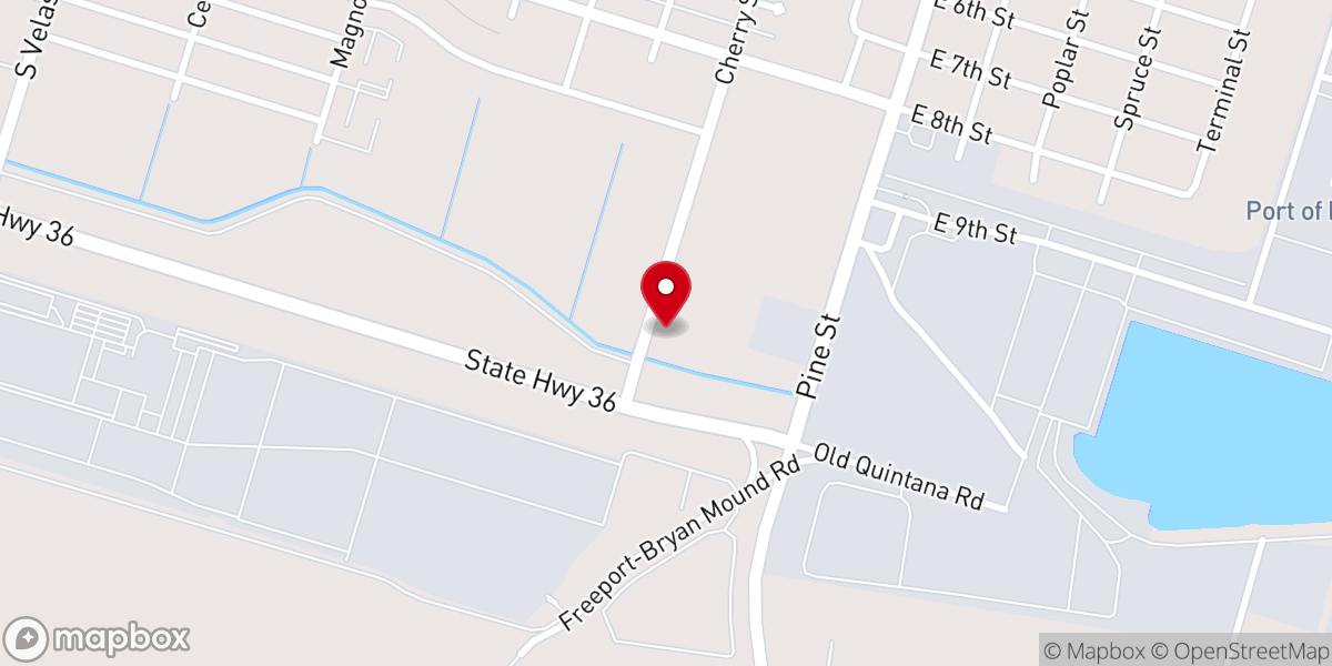 Map showing location of Texas Port Ministry