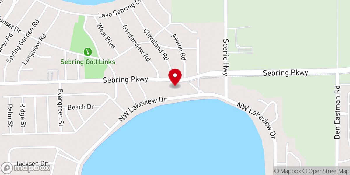 Map showing location of Parkway Free Will Baptist Church