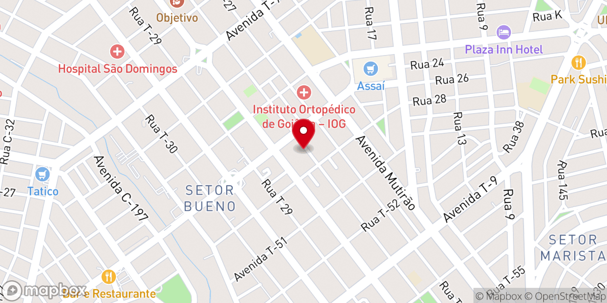 Map showing location of Igreja Cristã Luz das Nações