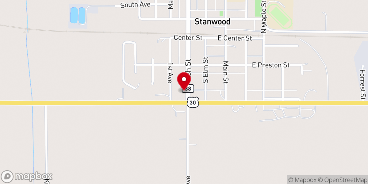 Map showing location of St Paul's Lutheran Church