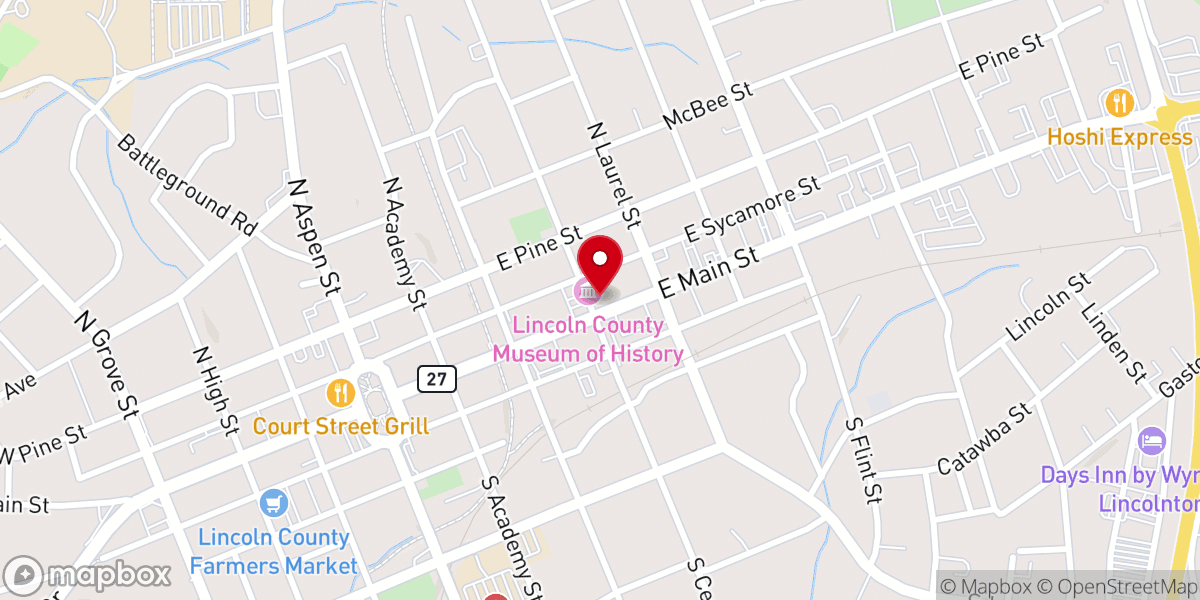 Map showing location of Lincoln Cultural Center