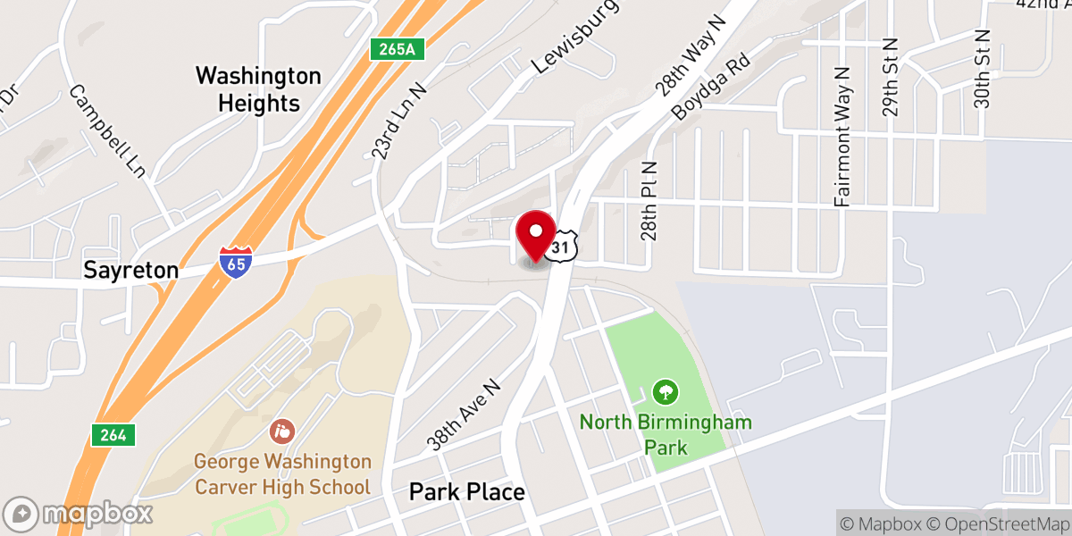 Map showing location of Harvest Church International