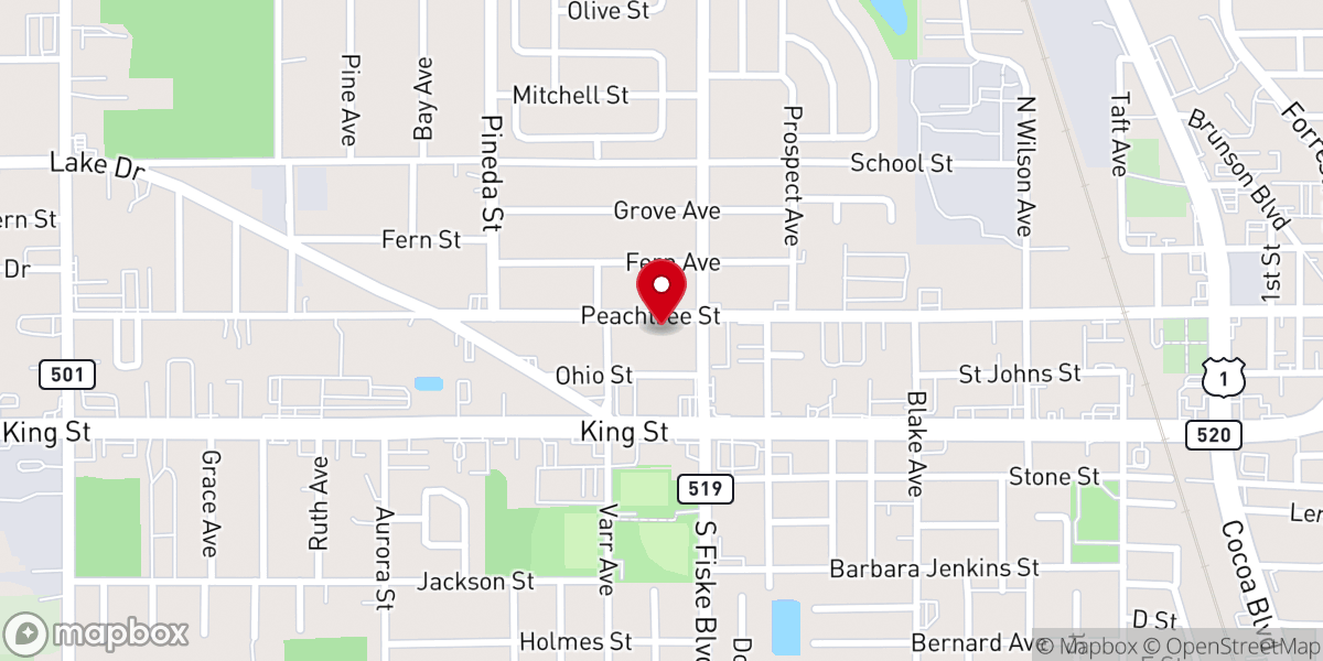 Map showing location of Mt. Calvary Pentecostal Loving Church