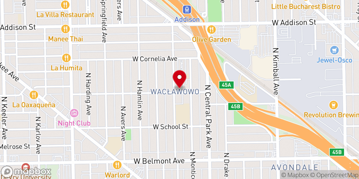 Map showing location of St Wenceslaus Catholic Church