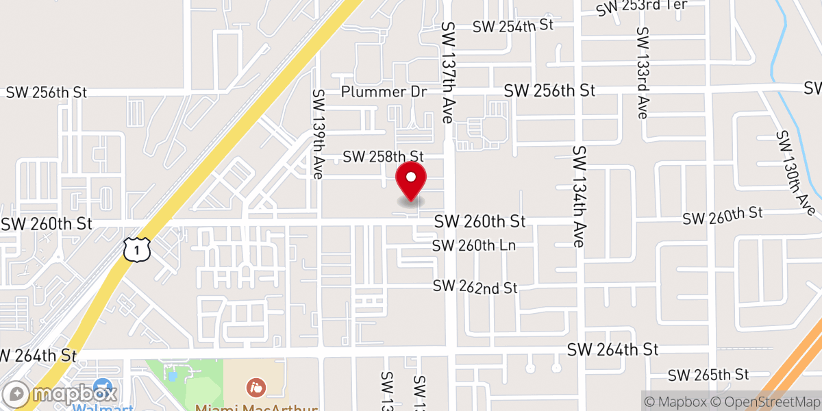 Map showing location of Church of Calvary of Life
