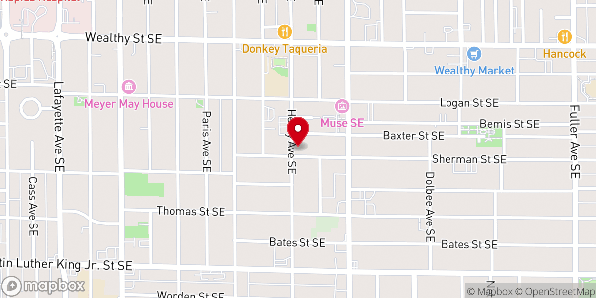 Map showing location of St Philip's Episcopal Church