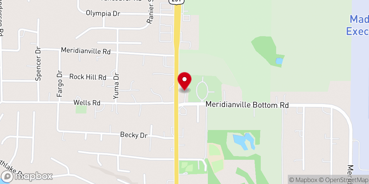Map showing location of Cumberland Presbyterian Church