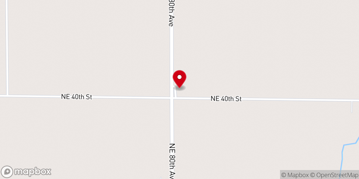 Map showing location of Calvary Baptist Church