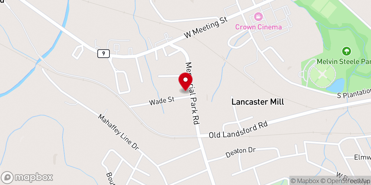 Map showing location of Wade Memorial Presbyterian Church