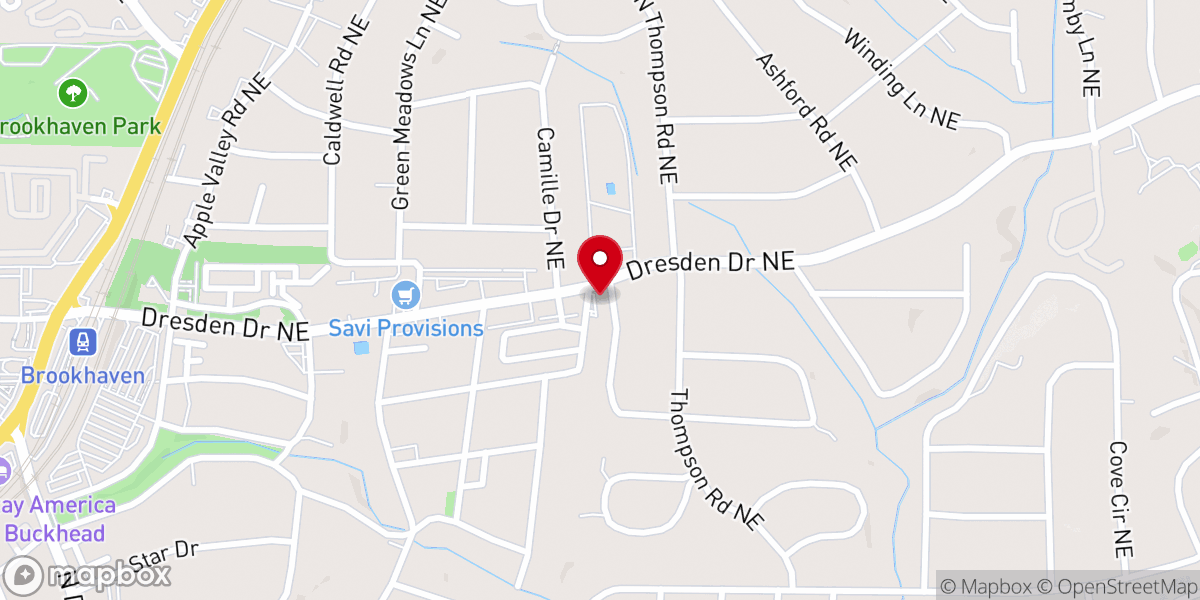 Map showing location of Vineyard Missions Outreach Center