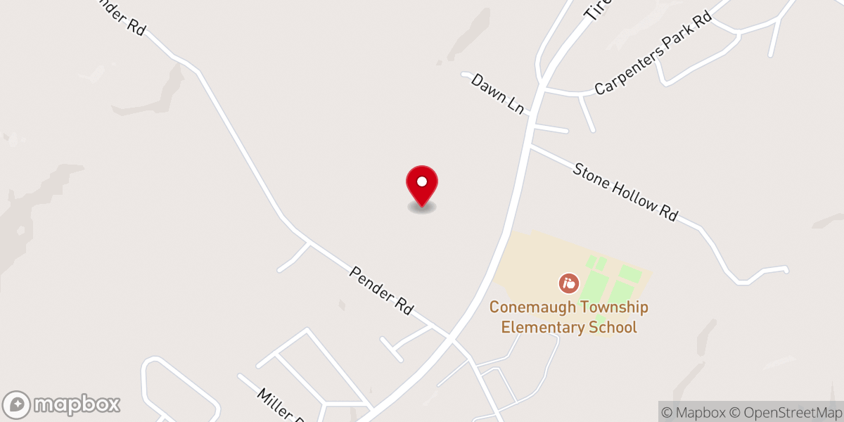 Map showing location of Davidsville Communnity Church
