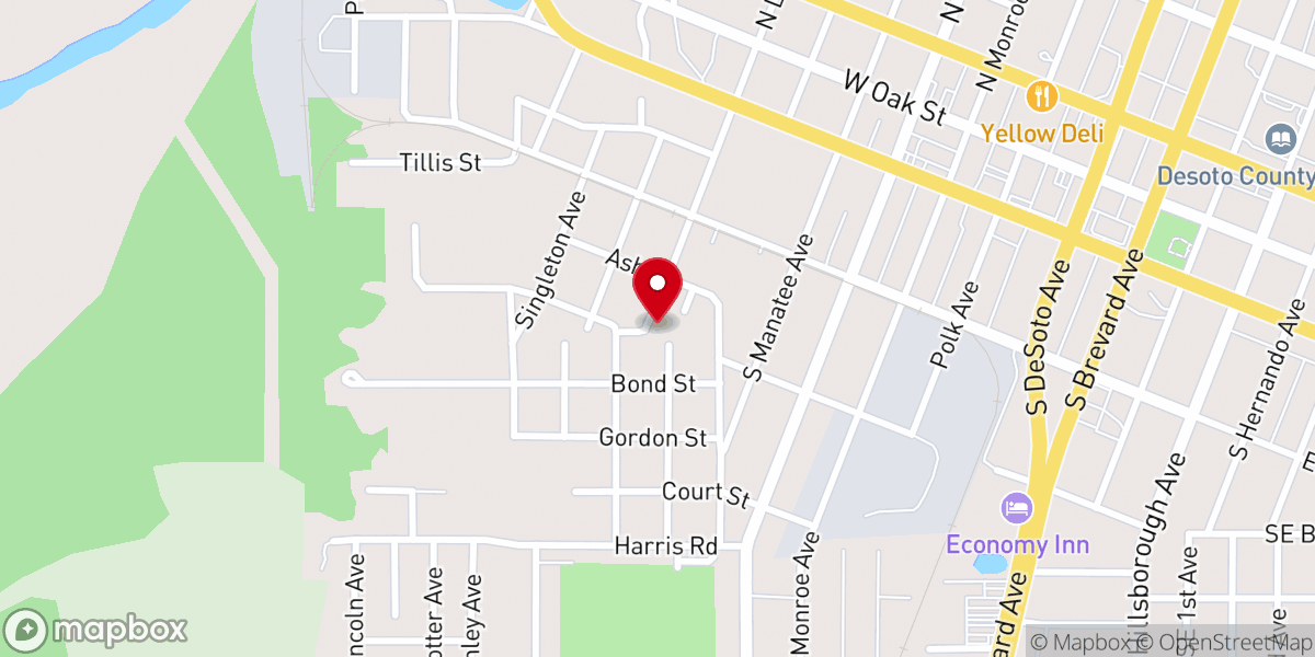 Map showing location of Pleasant Hill Methodist Church