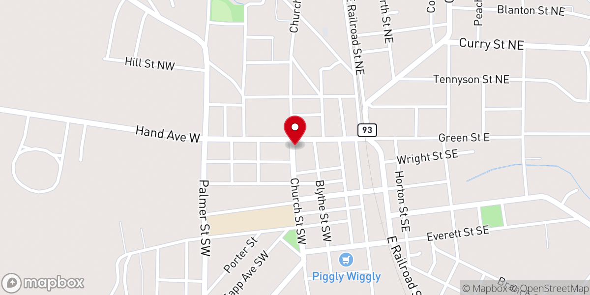 Map showing location of Allen's Liberty
