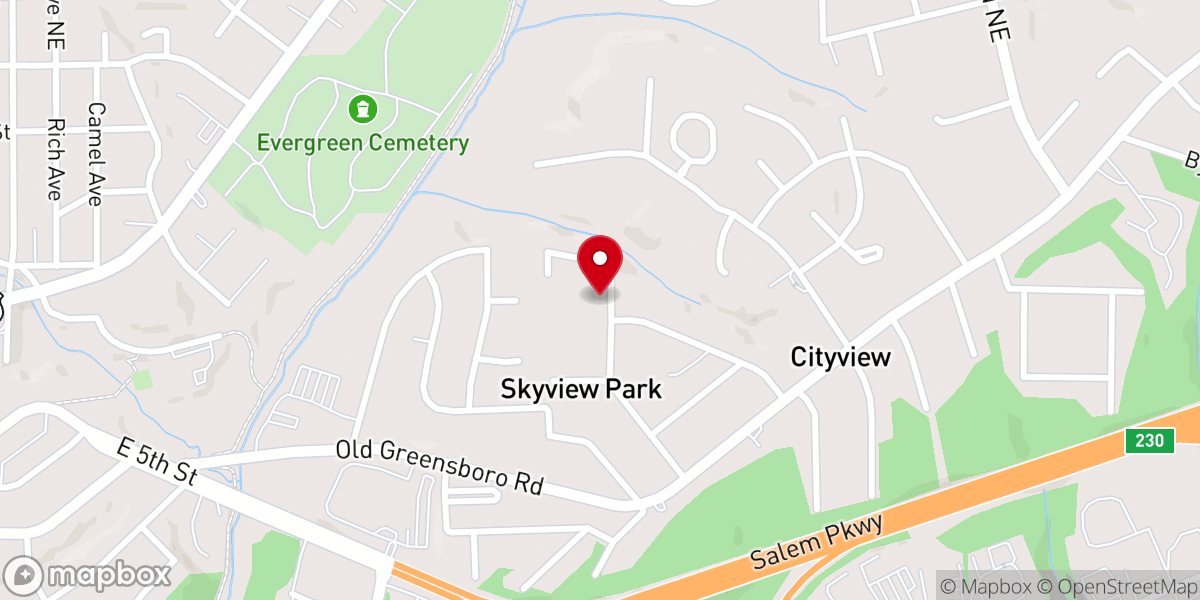 Map showing location of Carver Road Christian Church