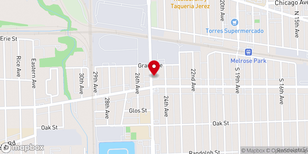 Map showing location of First Baptist Church of Bellwood