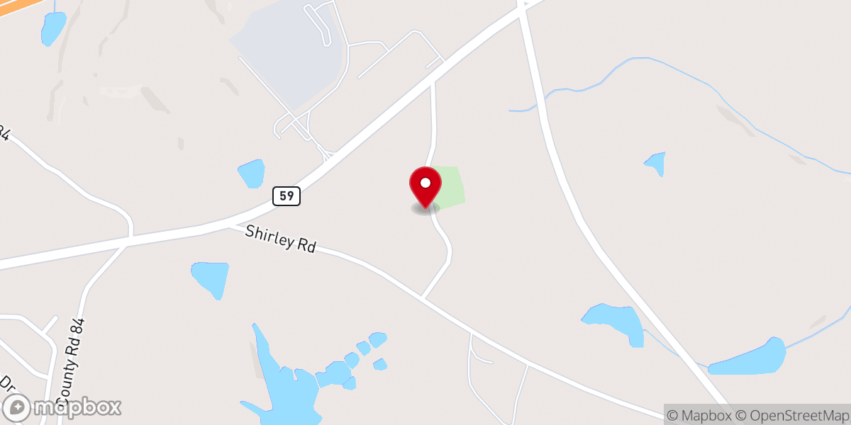 Map showing location of New Light Church