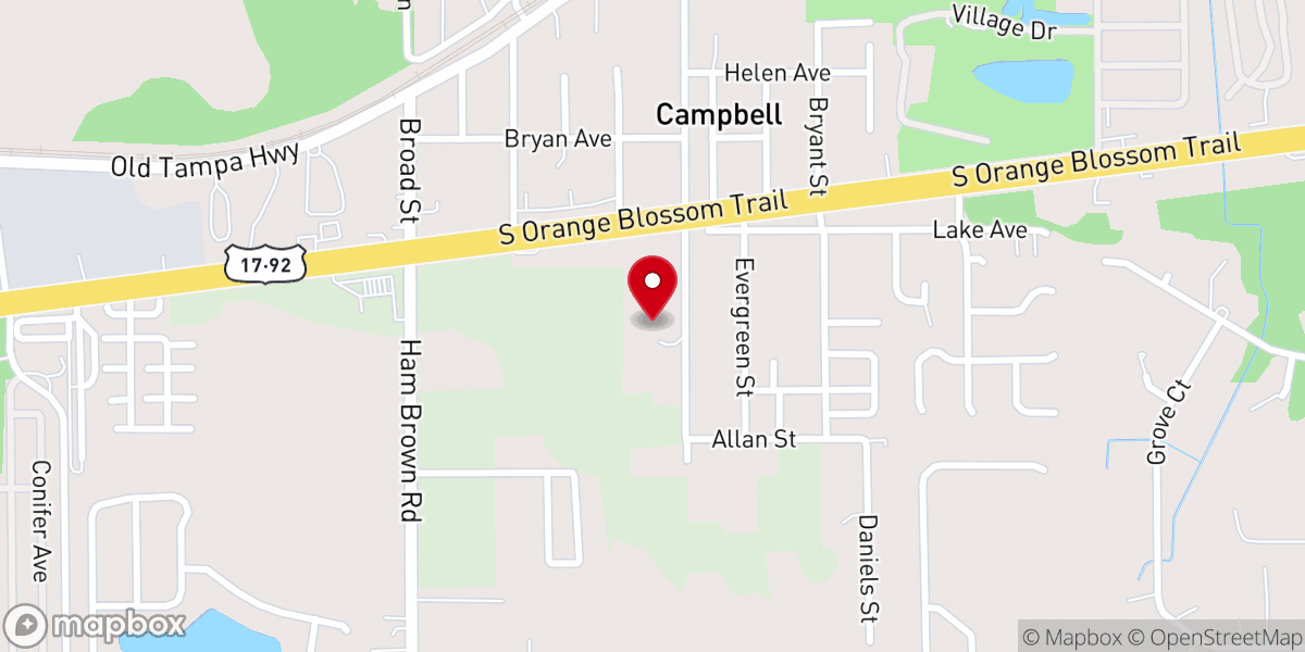 Map showing location of New Hope Bible Church