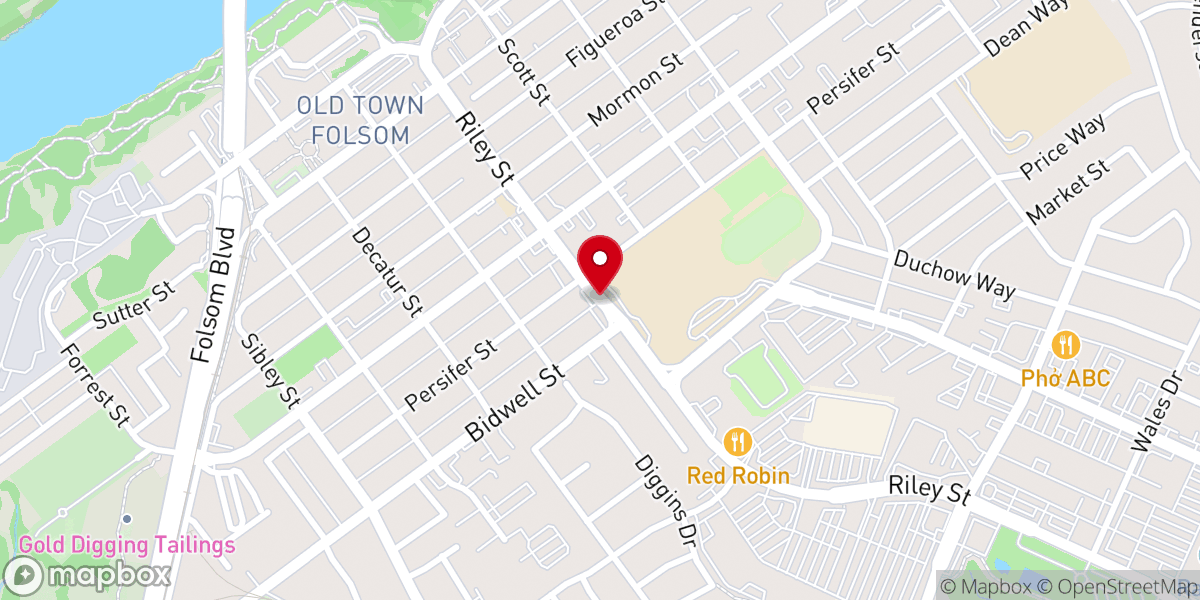 Map showing location of The Shepherd's Church, Folsom