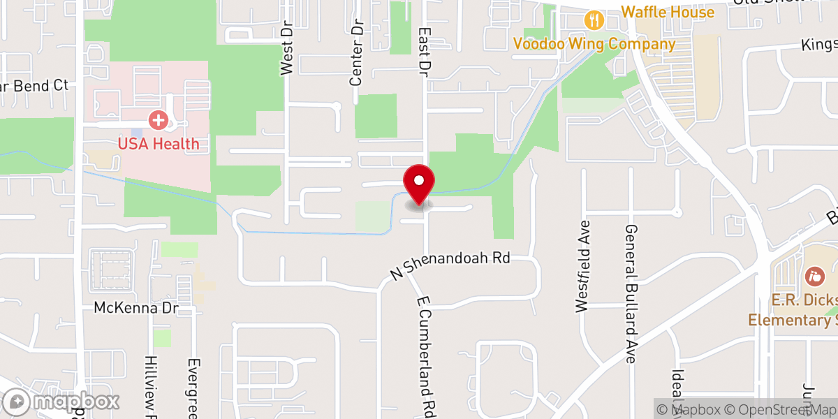 Map showing location of Johnny Jernigan Ministries