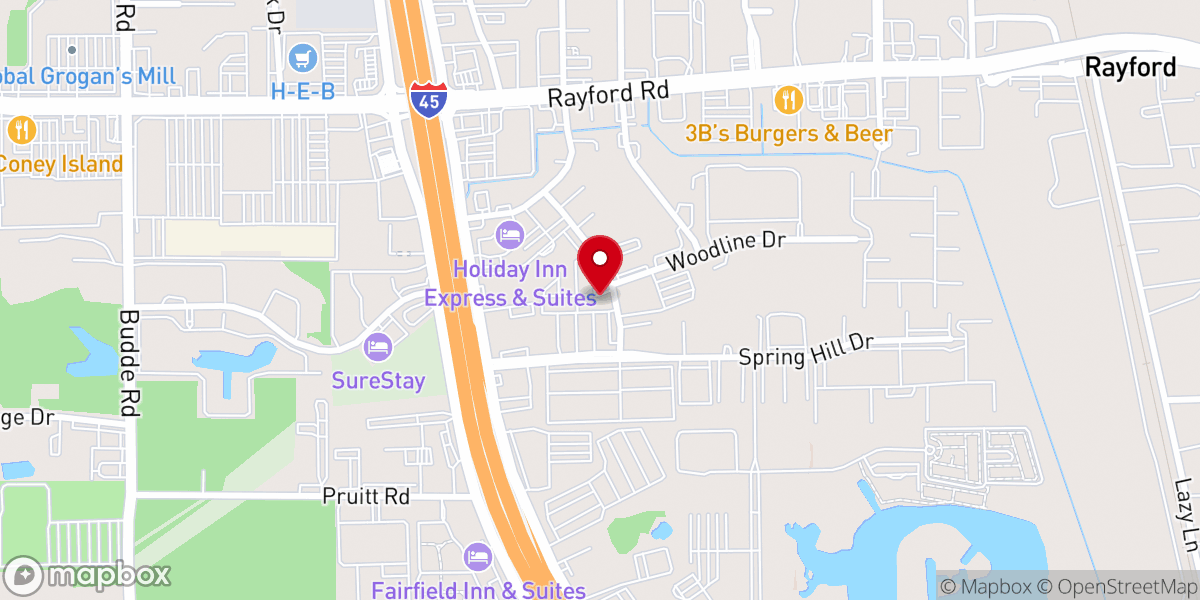 Map showing location of Agape Brazilian Church Houston