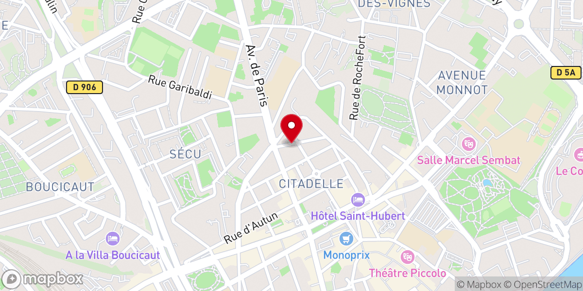 Map showing location of Chapelle Notre-Dame de la Citadelle