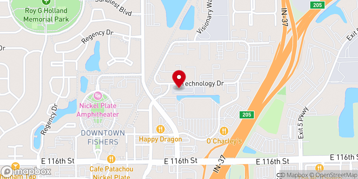 Map showing location of Andrea Williams Ministries