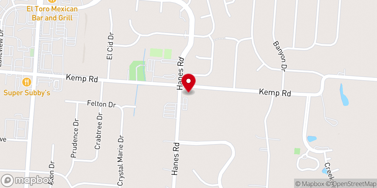 Map showing location of Kemp Road Church