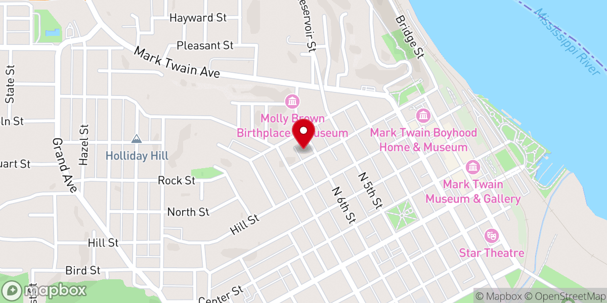 Map showing location of DeMoss Church