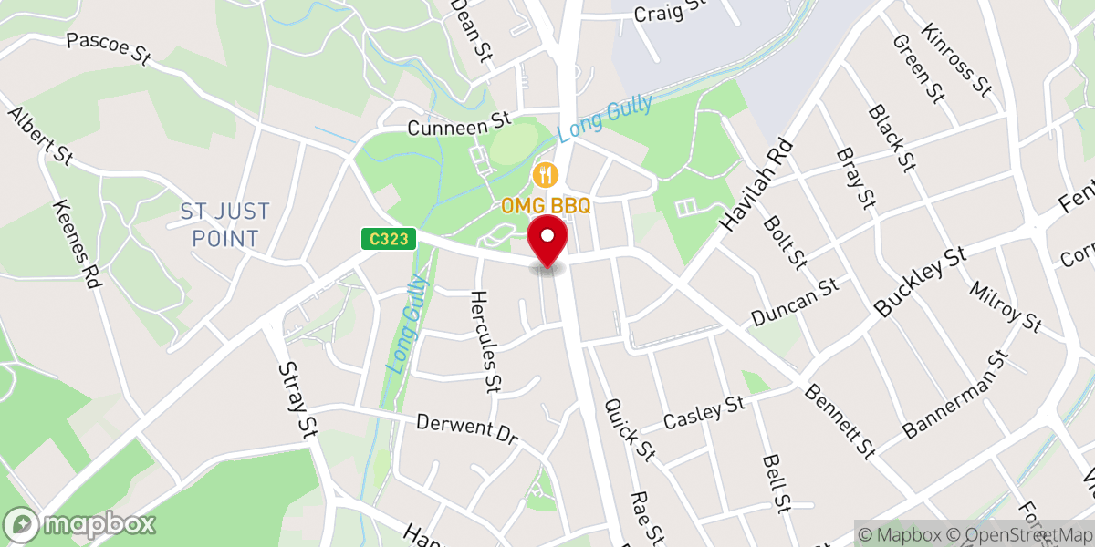 Map showing location of St Matthew's Church
