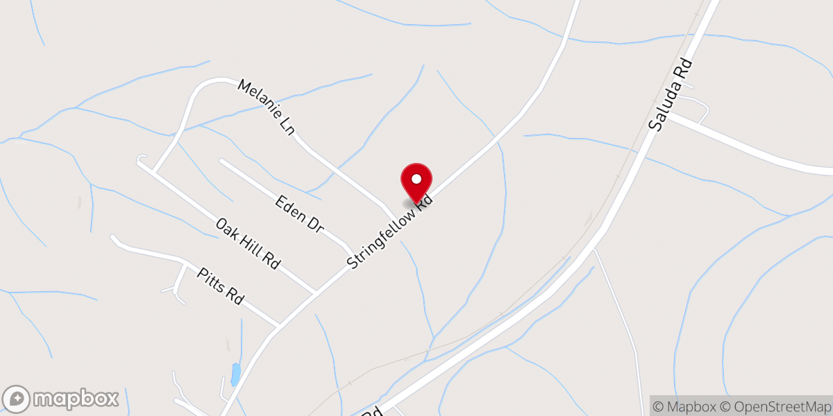 Map showing location of Chestnut Grove Church