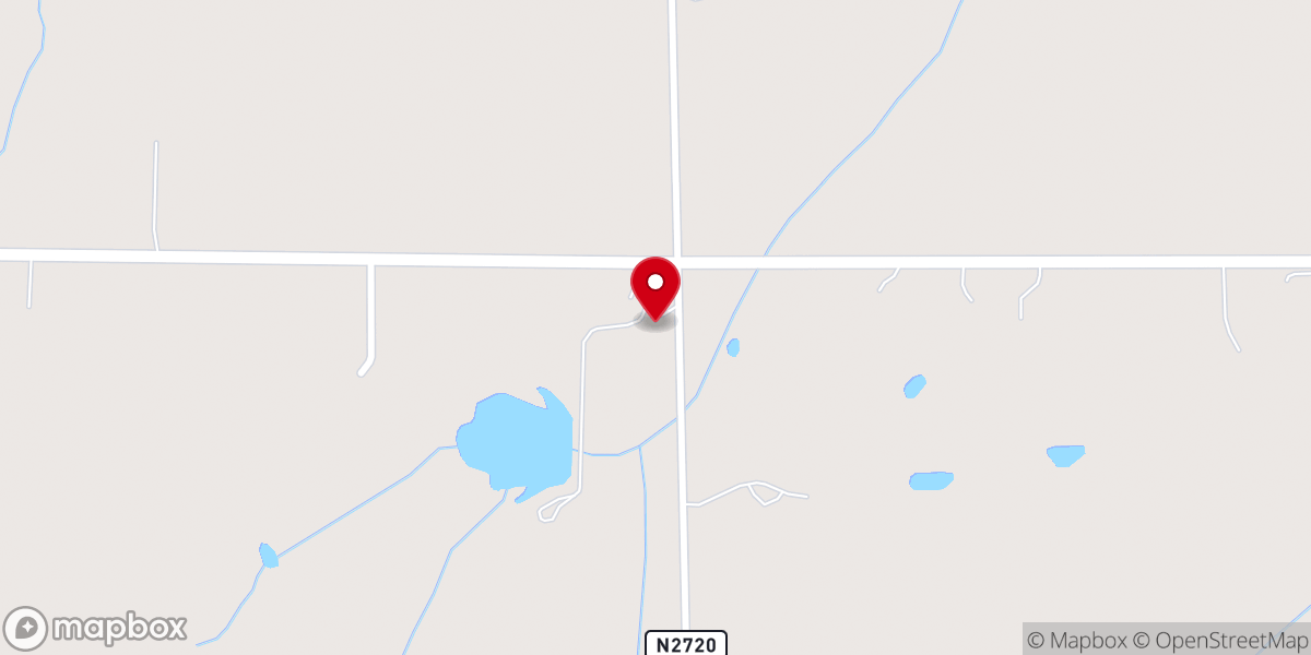 Map showing location of Cogar United Methodist Church