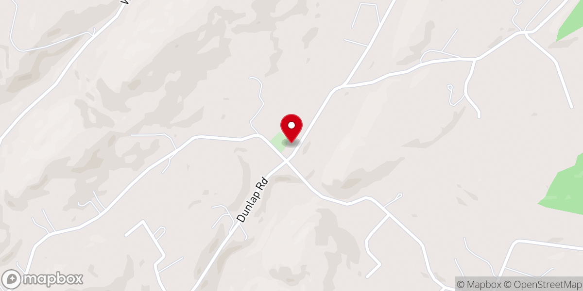Map showing location of Beulah Baptist Church