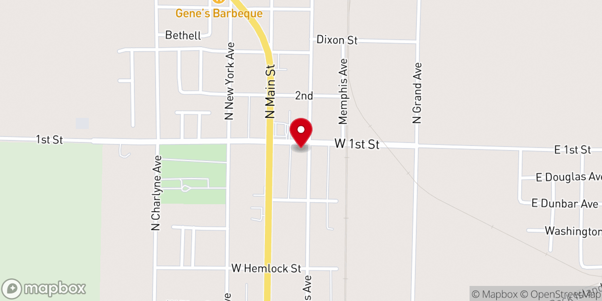 Map showing location of Faith Temple Church of God in Christ
