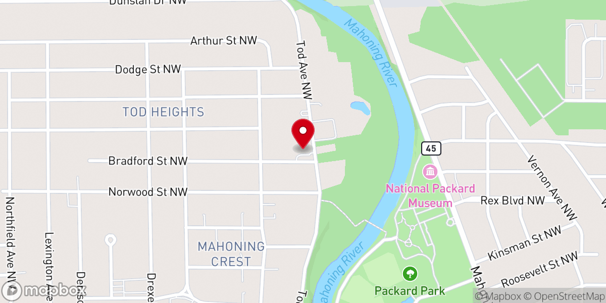 Map showing location of New Vision Christian Church