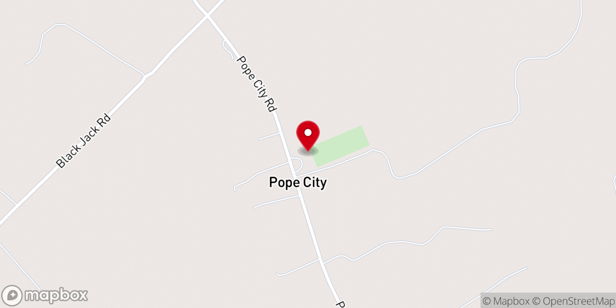 Map showing location of Pope City Baptist Church