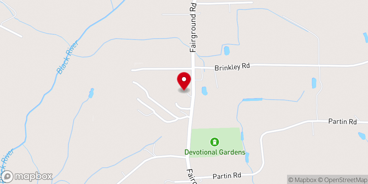 Map showing location of Heaven Bound Church of Christ