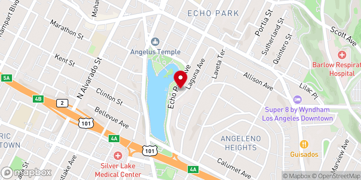 Map showing location of Episcopal Diocese of Los Angeles
