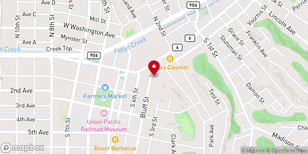 Map showing location of St Peter's Catholic Church