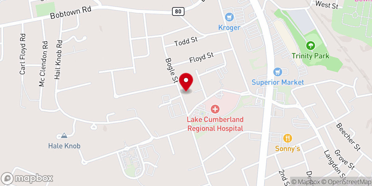 Map showing location of Bogletown Pentecostal Church of God
