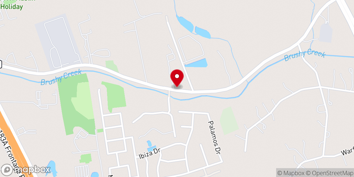 Map showing location of Upwards Church - Leander