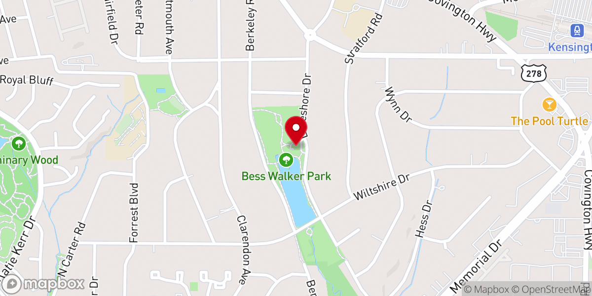 Map showing location of The Lake House at Avondale Estates